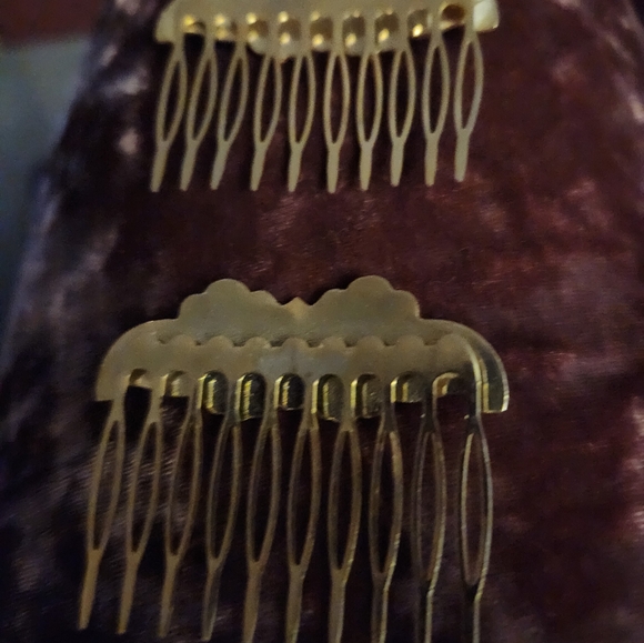 Vintage cloisonne hair combs - Picture 2 of 3